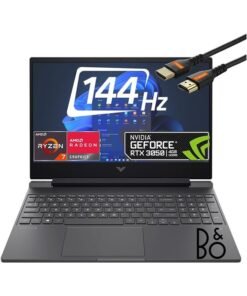 HP (Upgraded Version) Victus 15 Gaming Laptop With 15.6-Inch Display, Core i5-12500H Processor/32GB RAM/1TB SSD/4GB NVIDIA GeForce RTX 3050 Graphics Card/Windows 11 Home + HDMI Cable English Black