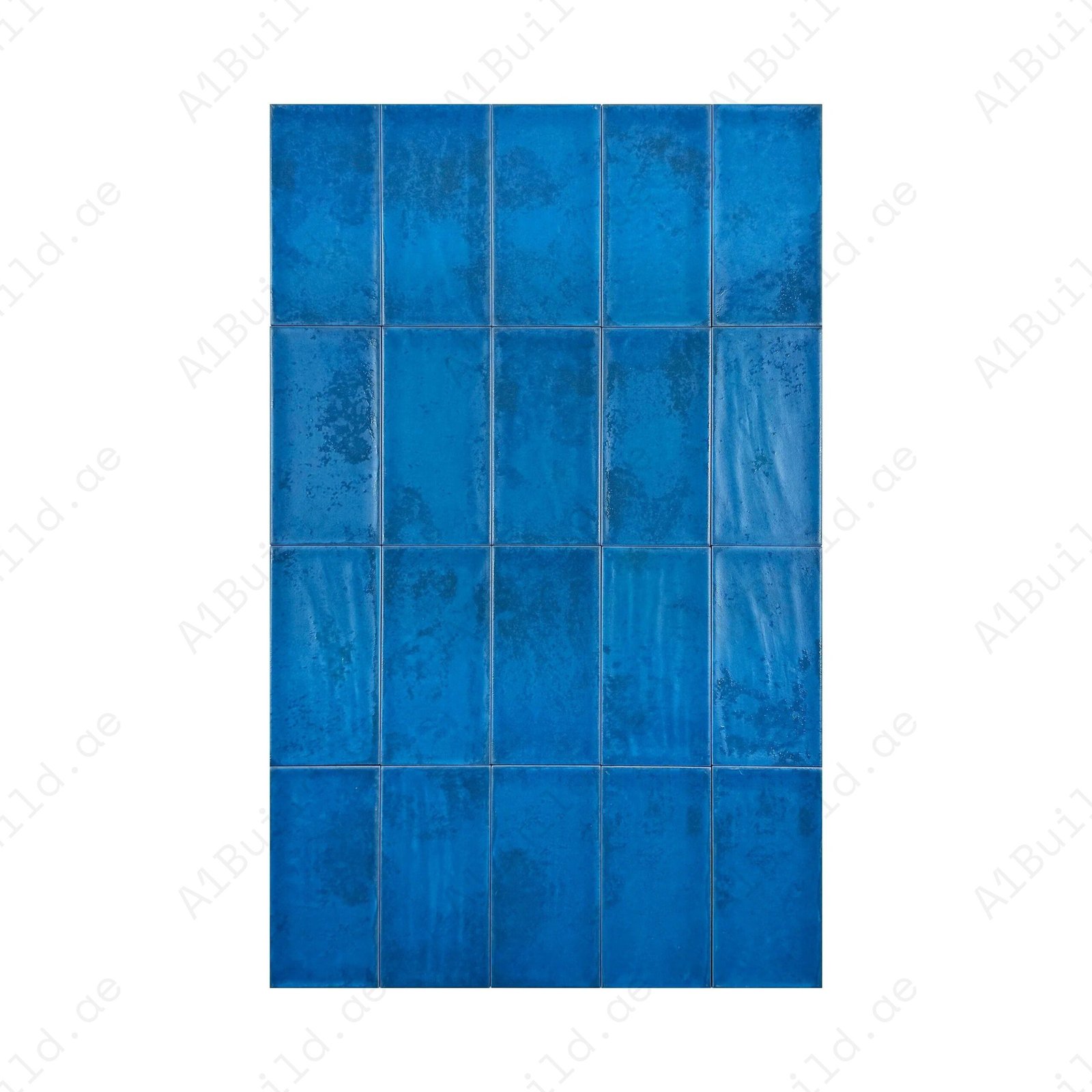 Ocean Blue Matte Ceramic Artisanal Tile