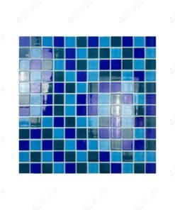 Oceanic Opal Series Cyan Blue & Navy Blue& Sapphire Blue Mixed Crackle Porcelain Mosaic
