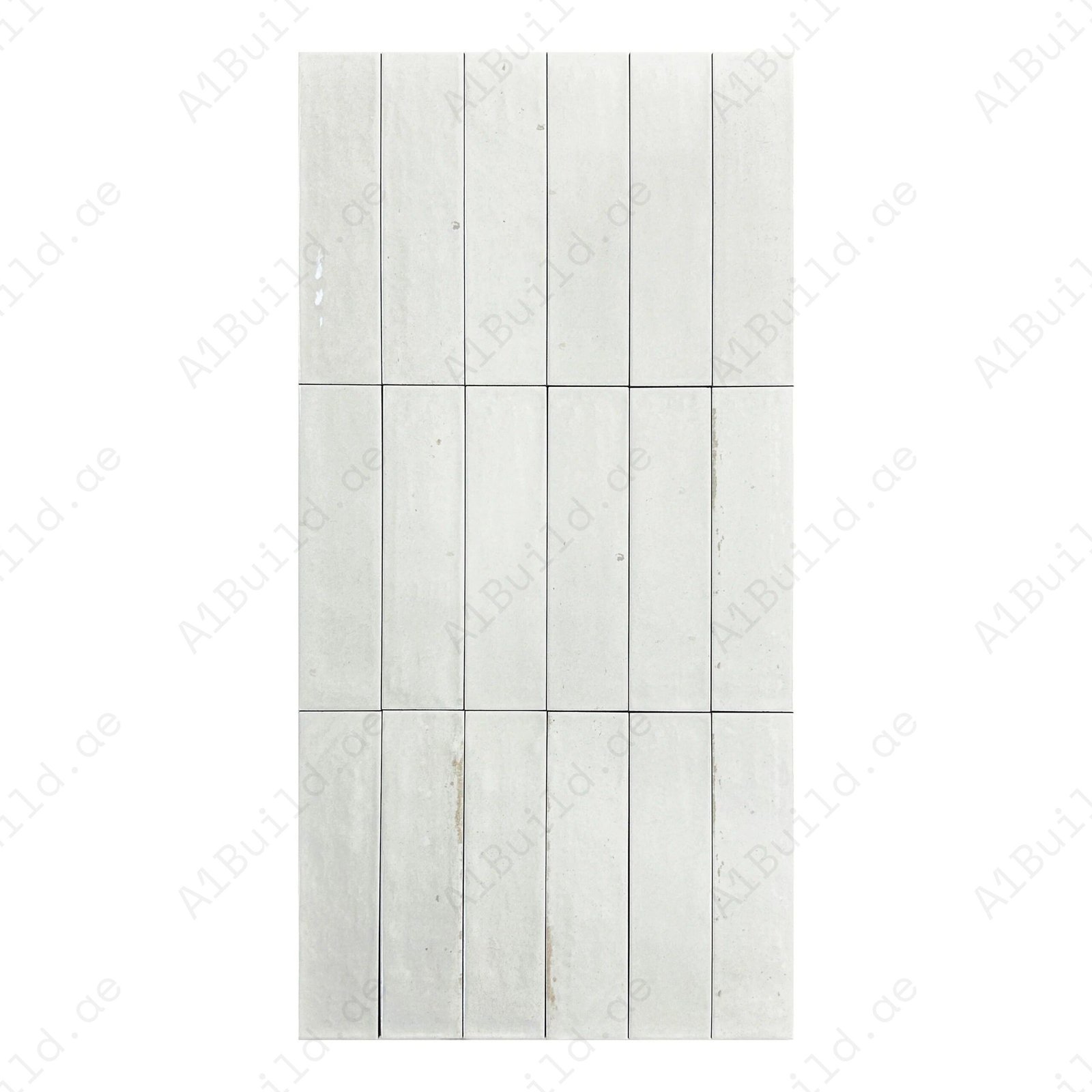 Off White Glossy Porcelain Artisanal Tile