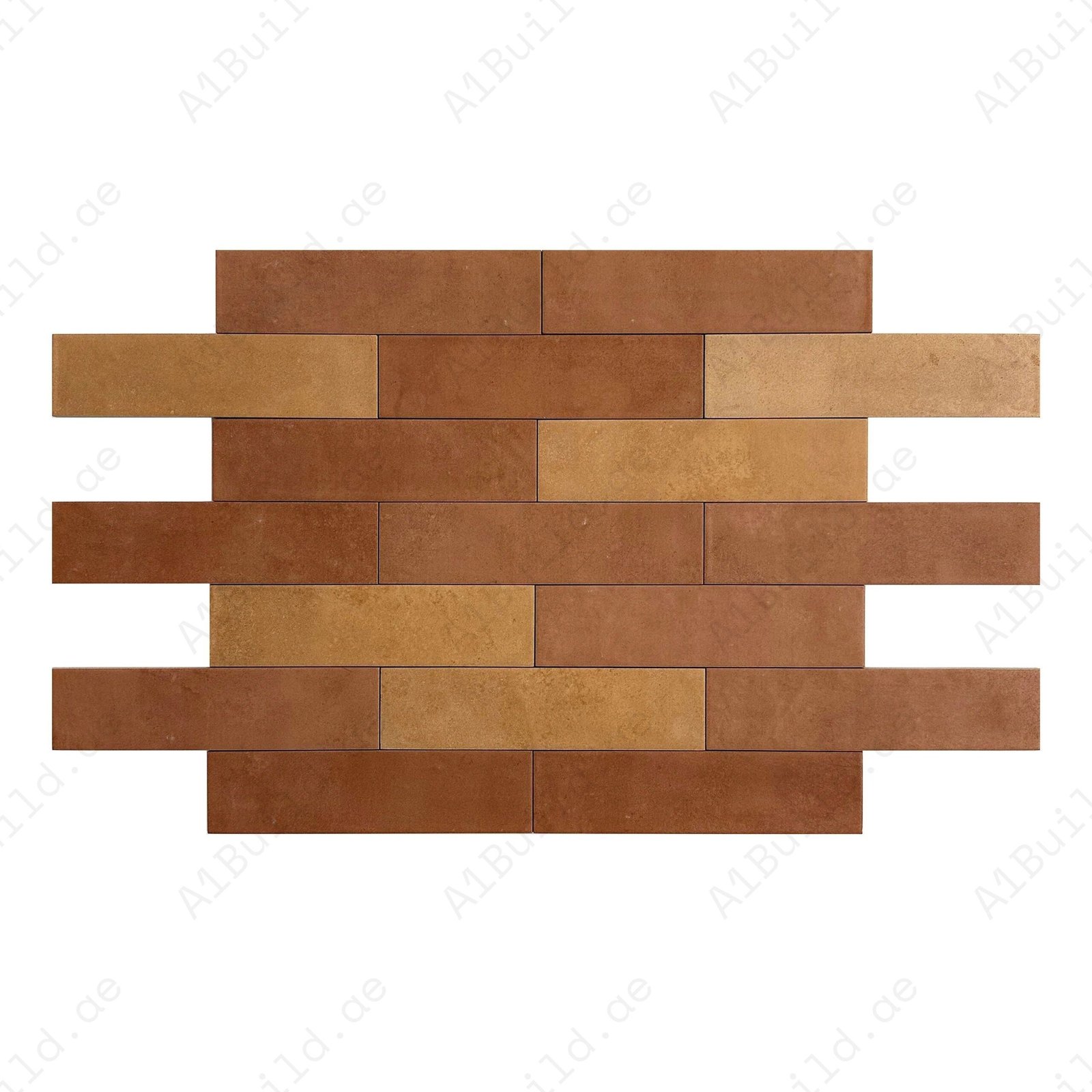 Orange Red Matte Porcelain Artisanal Tile - Image 2