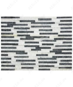 Twilight Stream Series Crystal White & Black Mixed Split Marble Wall Cladding