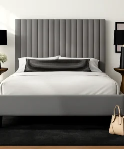 Puff Upholstered Tufted Bed