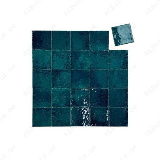 Rich Green Glossy Porcelain Subway Artisanal Tile - Image 2