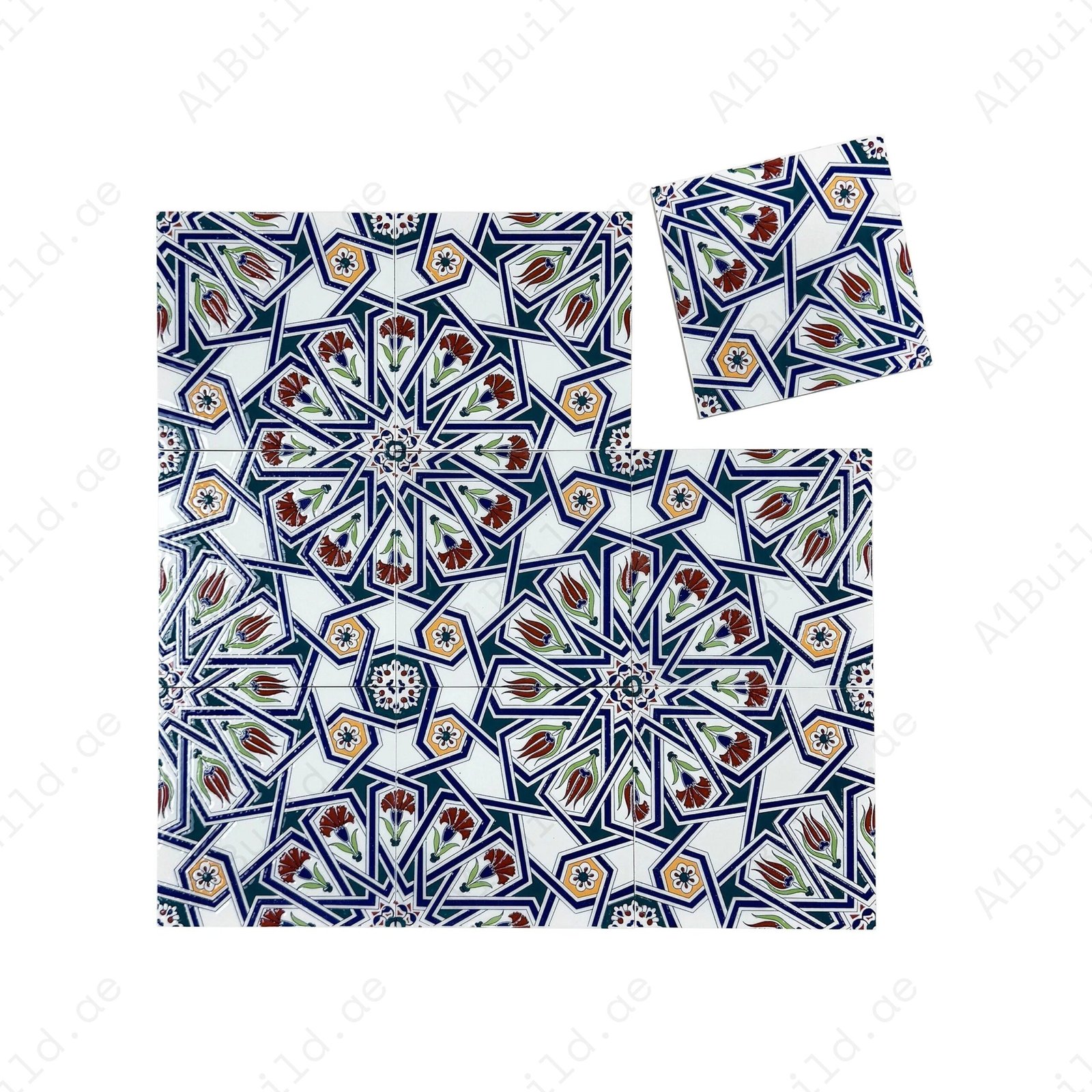 Royal Souk Moroccan Style Glossy Ceramic Tile Pattern 802 - Image 2