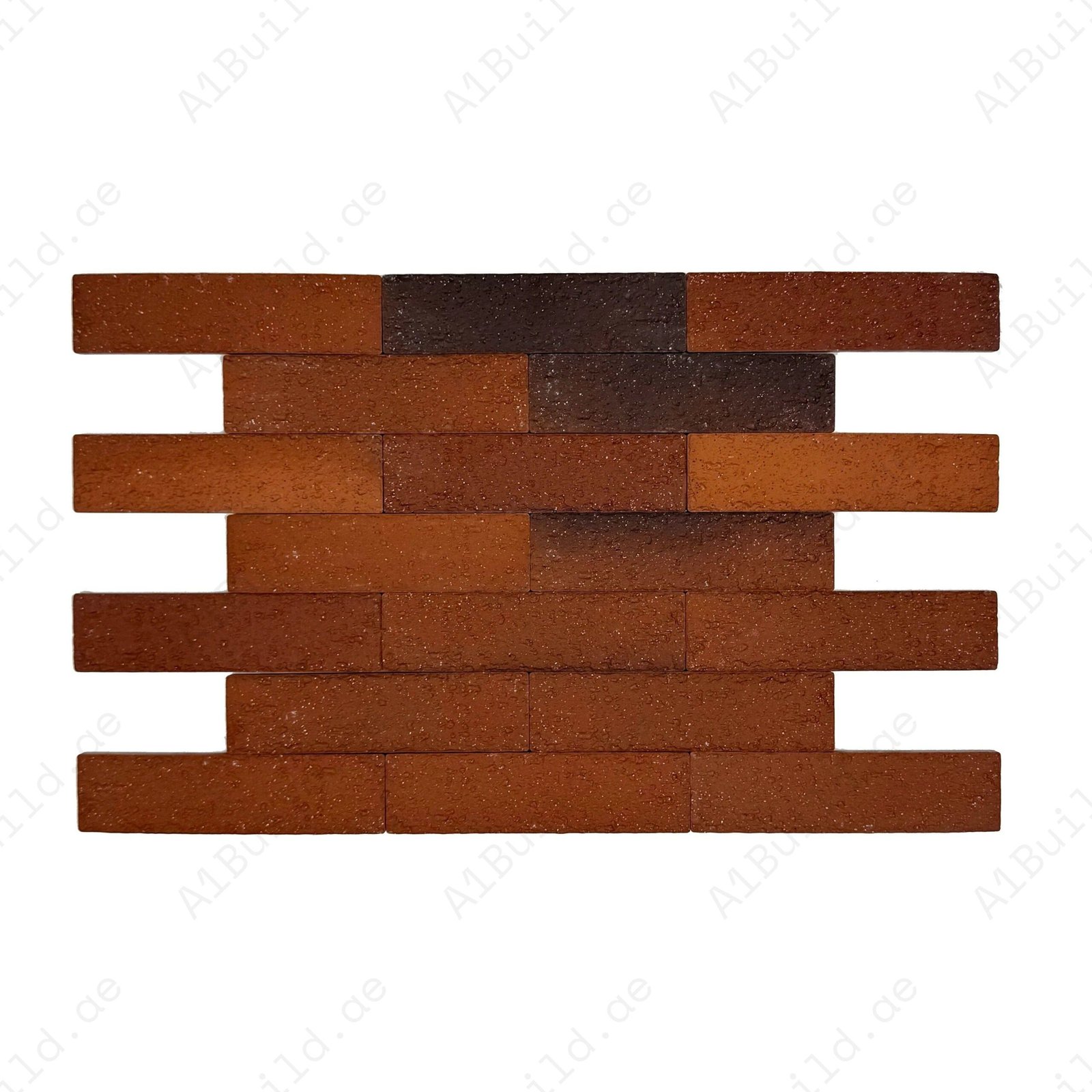 Florence Grace Barn Red & Cinnamon Brown & Black Mixed Ceramic Artificial Tile - Image 2