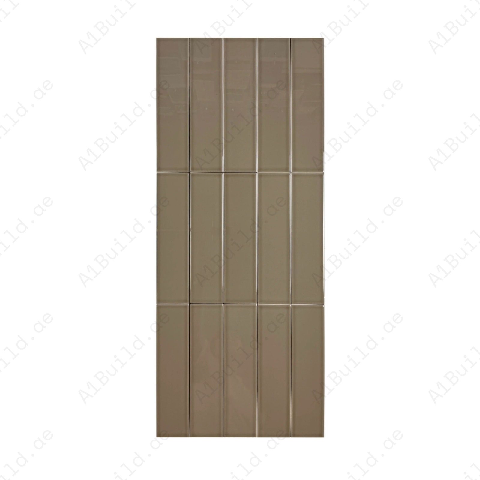 Urban Luxe Series Light Brown Glossy Flat Ceramic Tile