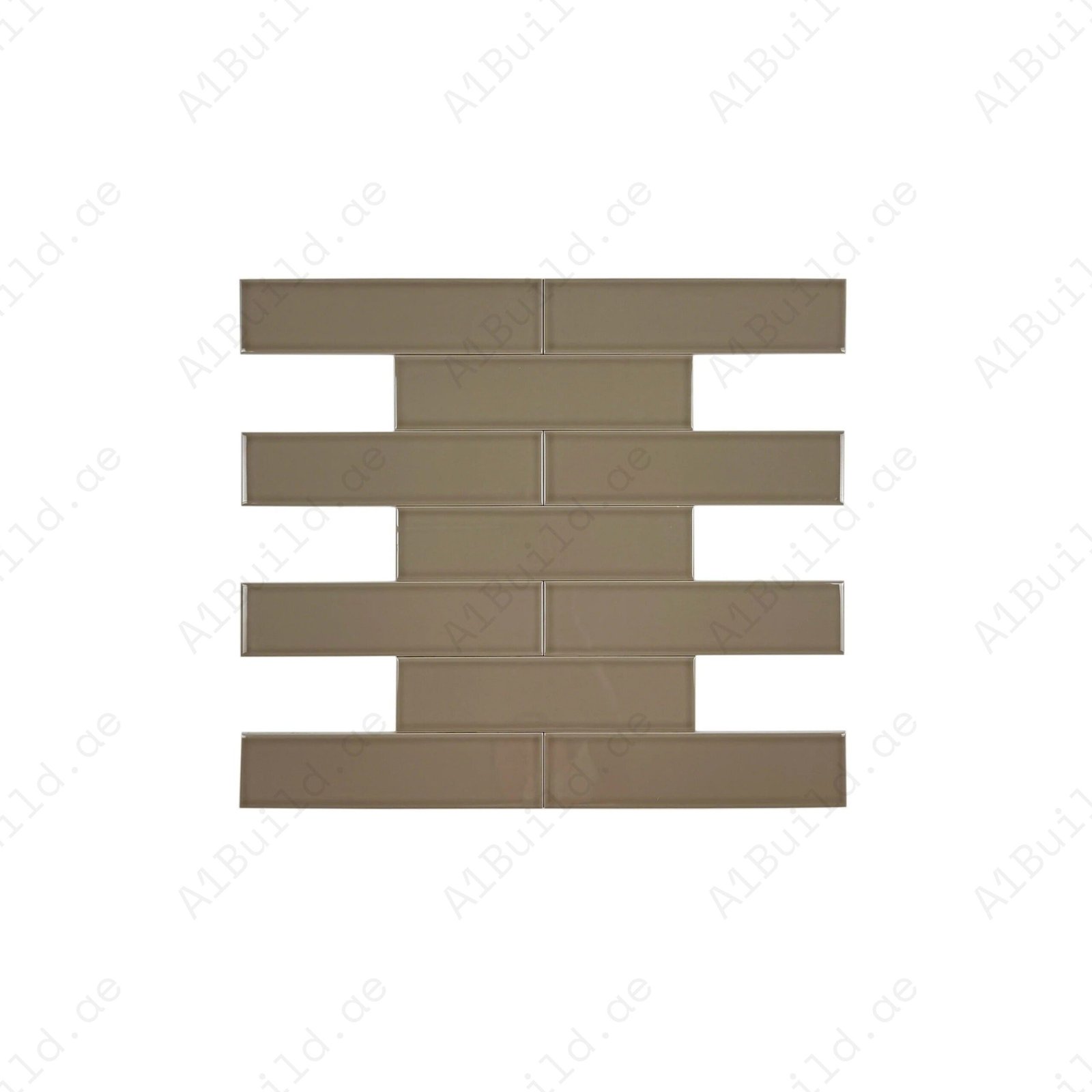 Urban Luxe Series Light Brown Glossy Flat Ceramic Tile - Image 2