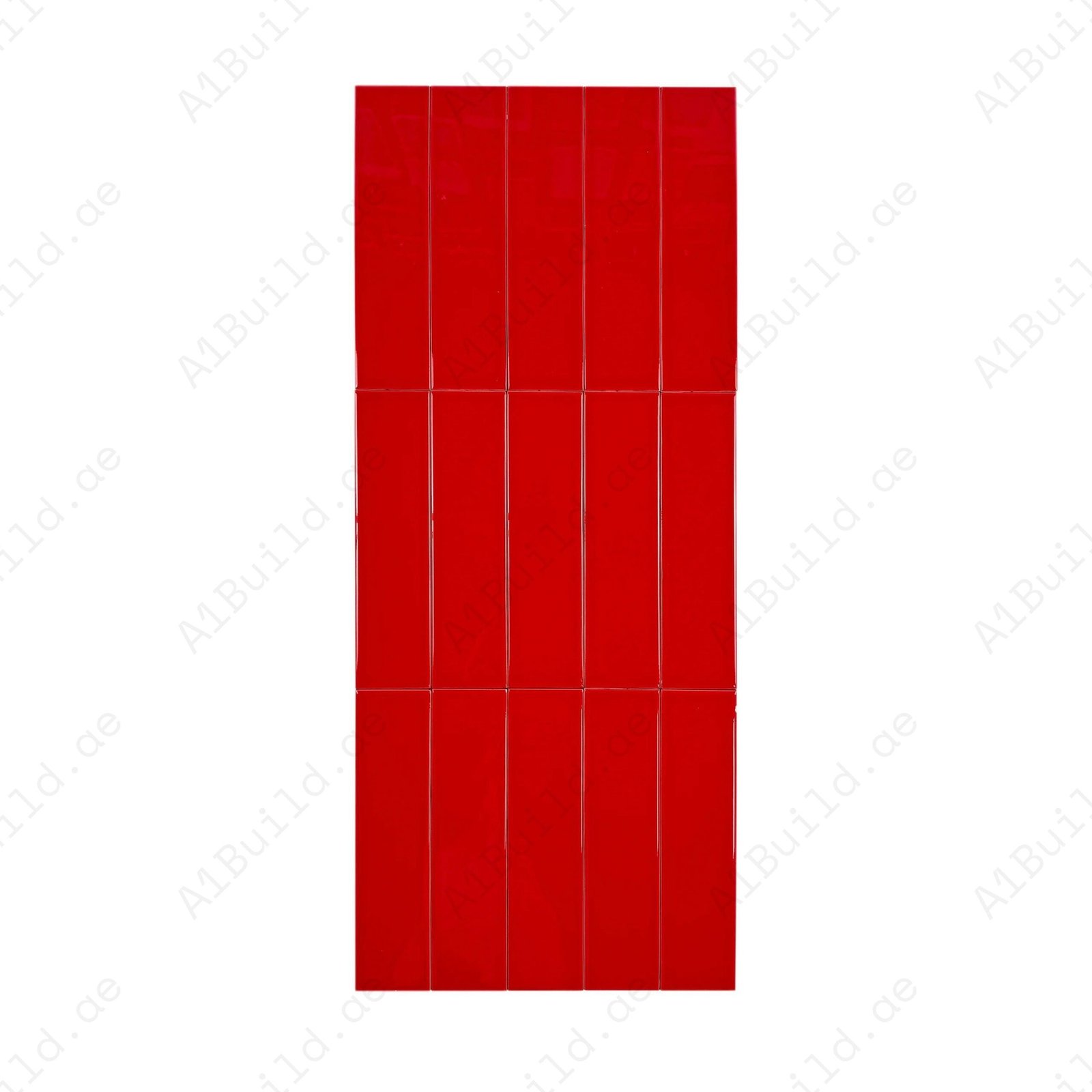 Urban Luxe Series Red Glossy Flat Ceramic Tile