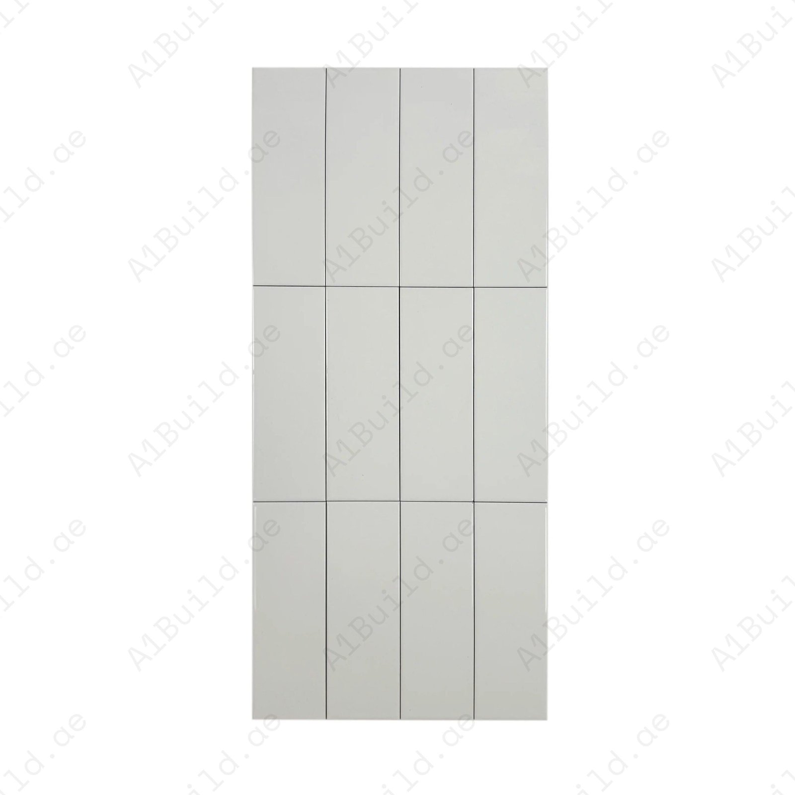 Urban Luxe Series White Glossy Flat Ceramic Tile