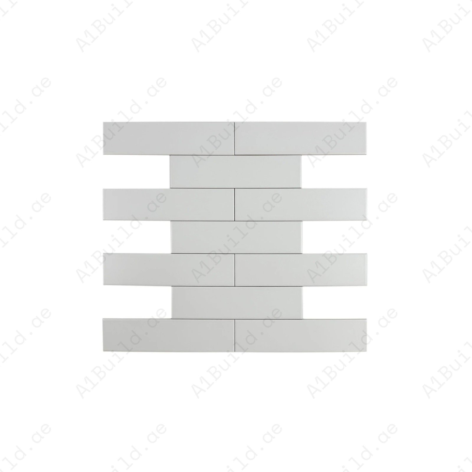 Urban Luxe Series White Glossy Flat Ceramic Tile - Image 2