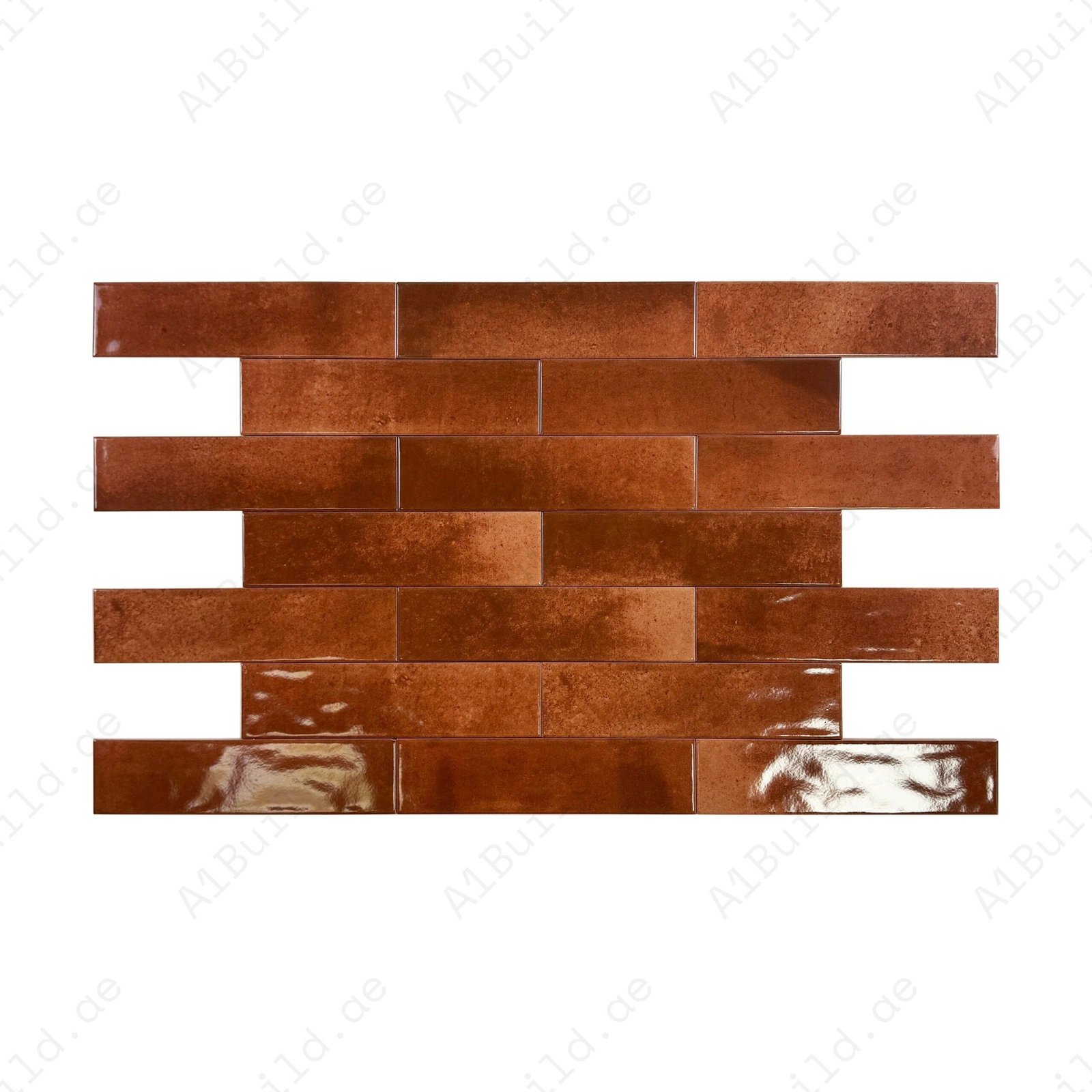 Venetian Dream Series Cinnamon Brown Glossy Porcelain Artisanal Tile - Image 2