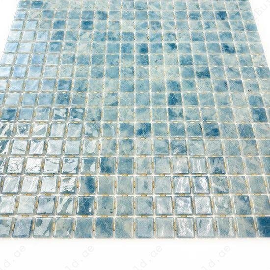 Spanish Mosaic Series Sky Blue Recycled Glass Mosaic - Image 2