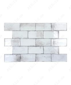 Alternative view of Ivory White Glossy Ceramic Artisanal Tile