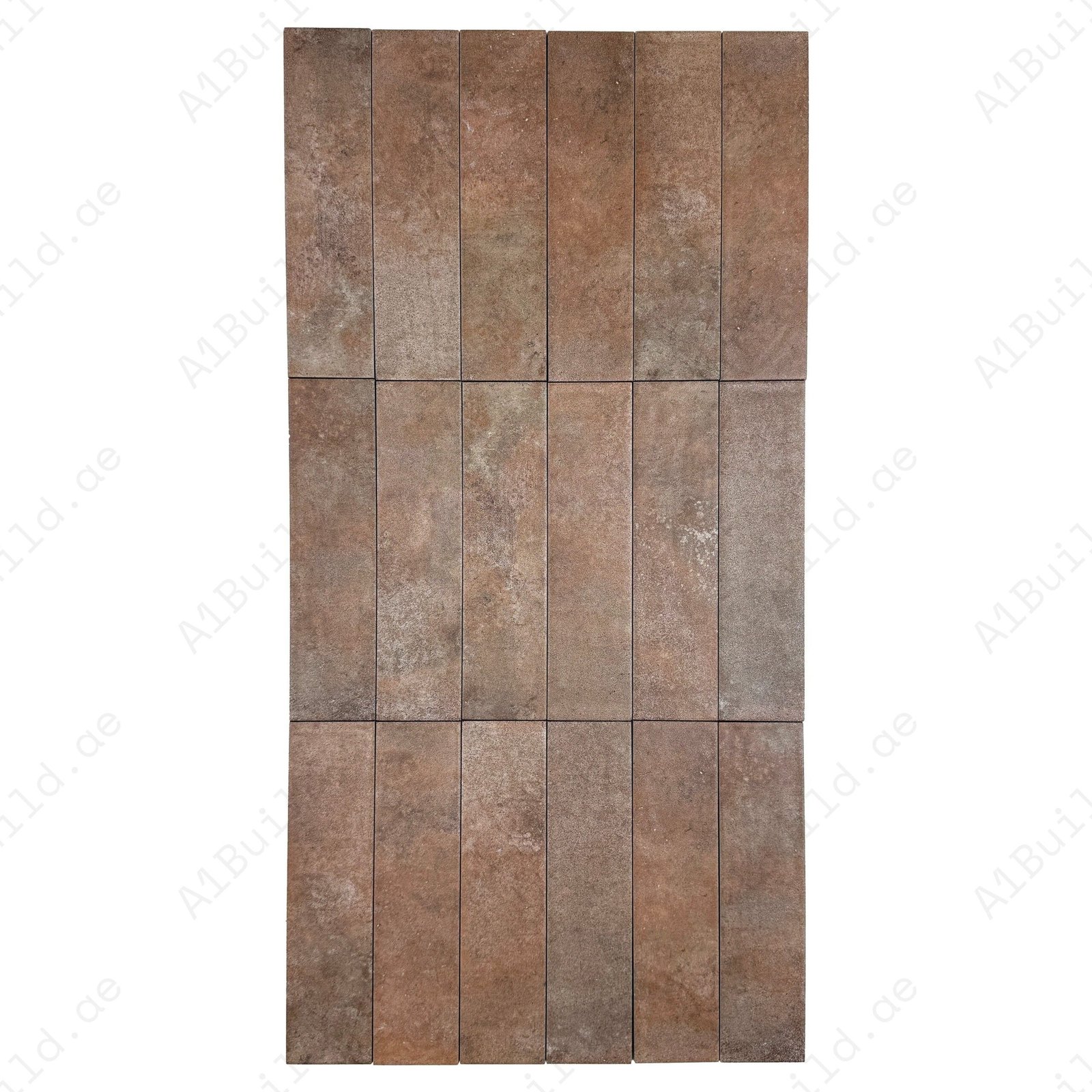 Dark Red Matte Porcelain Artisanal Tile
