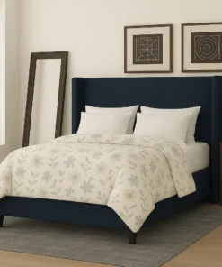 Syla Wingback Bed with Free Mattress