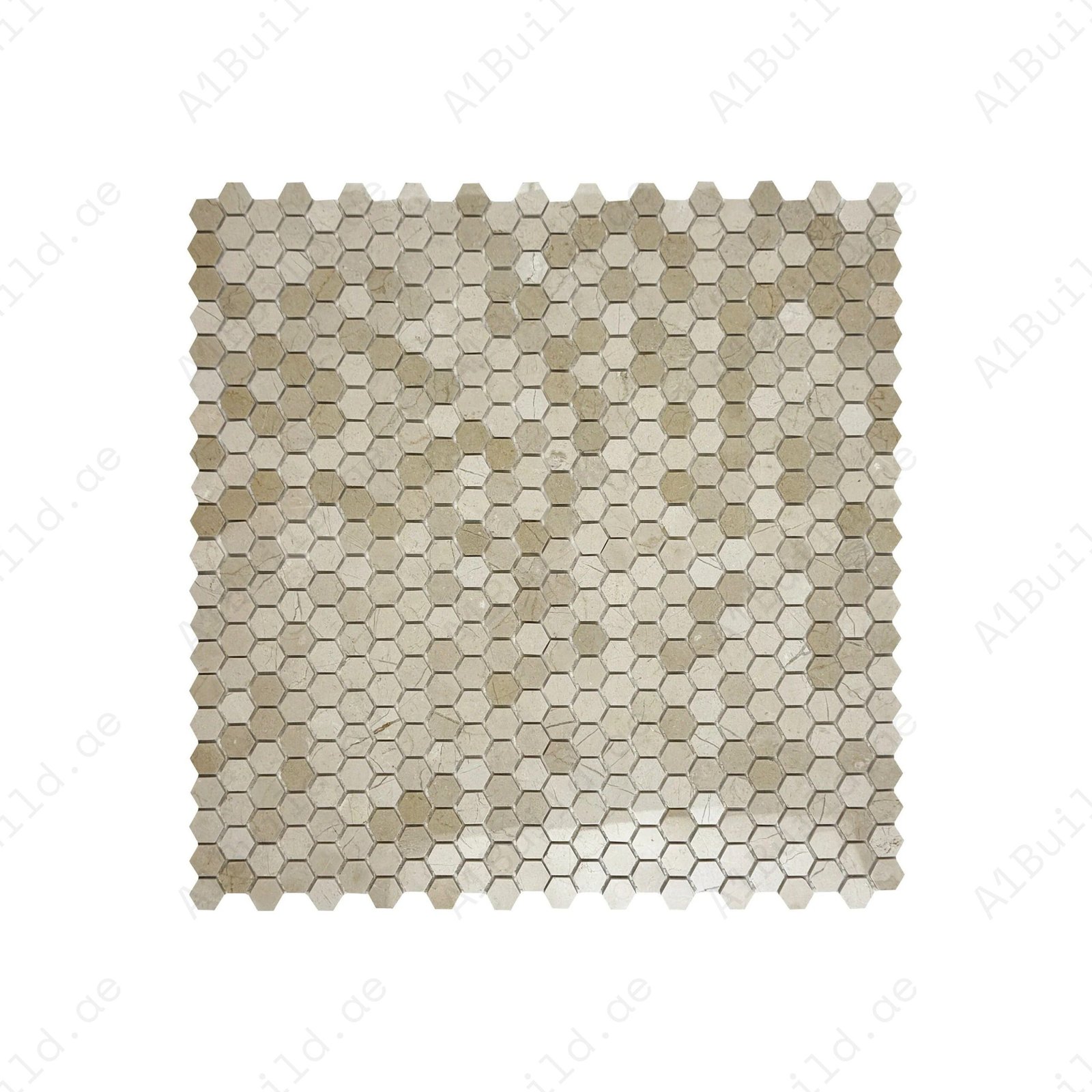 Versace Luxury Series Cream Marfil Polished Hexagon Marble Mosaic