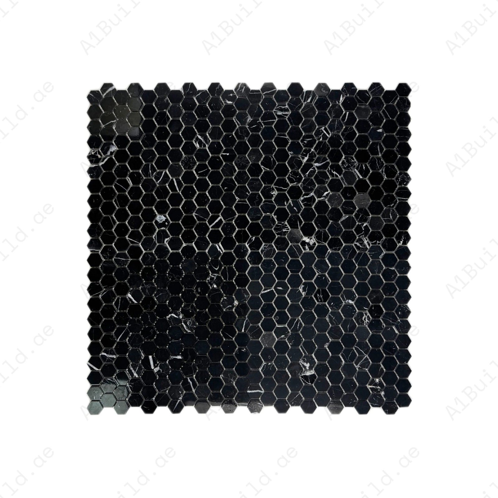 Versace Luxury Series Black Marquina Polished Hexagon Marble Mosaic