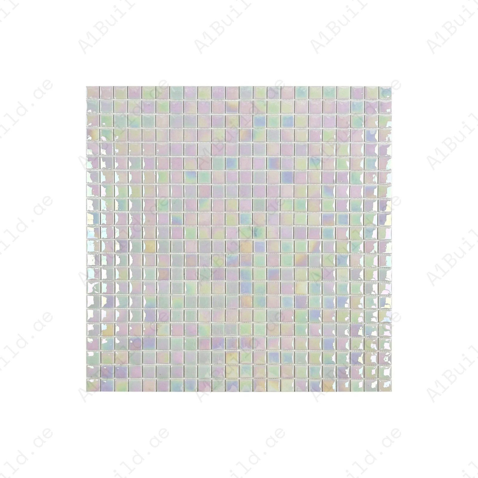 Regal Europe Series White Iridescent Glossy Recycled Glass Mosaic