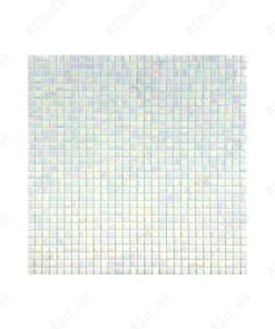 Glacial Artistry Series White Iridescent Hot Melt Glass Mosaic