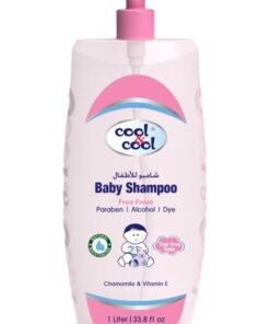 Cool & Cool Chamomile And Vitamin-E With Extra Mild Formula Baby Shampoo 1Liter- Tear Free, Alcohol Free, Paraben-Free, Dye Free