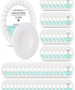 Demissle 100 Pcs Mini Soap Bars 0.4 oz Small Round Coin Size Hotel Soap Bars Bulk Individually Wrapped Hand Travel Soap Guest Bathroom Toiletries for Party Favors Motel Body Cleansing