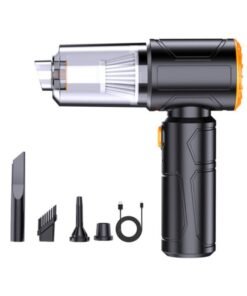 HUMJO Car Vacuum Cleaner Mini Portable Wireless Handheld 4-in-1 for Car/Home Use Handheld Vacuum Cleaner with Blower and Suction Function,3600 mAh,3 Replacement Heads