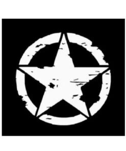 RYN Automotive Body Sticker Motorcycle Star Pattern Adhesive Vinyl Sticker WHITE