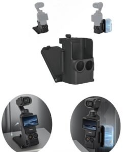 Sunnylife Magnetic Mount Stand For DJI Osmo Pocket 3,Pocket3 Protective Frame,Tripods & Monopods,Pocket3 accessory expansion adapter magnetic suction shell base,for desktop,vertical surface use,adjustable,black