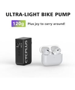 CYCPLUS Tiny Pump Mini Bike Tire Pump with Gauge, Max 120 PSI Electric Bicycle Air Pump, Auto Stop, with Presta and Schrader Valve for E-Bike, Mountain Bike, City Bike and Road Bike AS2PRO, Black - Image 4