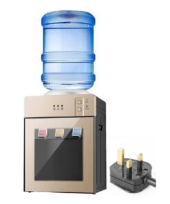 Beauenty Countertop Water Dispenser， Holds 3 Or 5 Gallon Jug, Top Loading Water Cooler,3 Temperature Settings Water Cold Hot Water Dispenser, Suitable For Home,Office,Dorm Bedside Use（Golden）