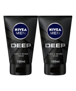 Nivea Face And  Beard Wash Cleanser Deep Active Charcoal Pack of 2