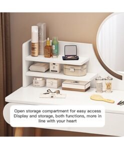 Sharpdo Multi-tier Dresser With Drawer And Mirror For Bedroom Dressing Table With Drawers Vanity Table Beautiful 80x40x120cm - Image 3