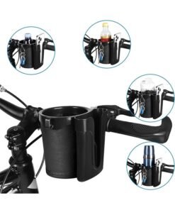 UNUNS 3-In-1 Bike Cup Holder,Motorbike Handlebar Water Bottle Holders+Cell Phone Holder+Keys Holder,Multifunctional Cup Holder For Baby Bottles,Drink Bottle,Beverage Cup,Fit Bicycle Motorcycle Scooter Boat - Image 4