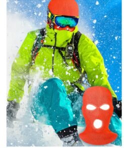 SOLARAE 3 Hole Full Face Cover Winter Outdoor Sport Knitted Face Cover Ski Adult Balaclava Headwrap Full Face Mask Motorcycle Cycling Snowboard Gear - Image 3
