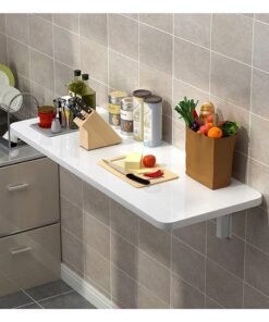MARGOUN Wall Table Floating Wall Mounted Desk Folding Drop Leaf Space Saving Dining Table for Kitchen Laundry Room Study Desk 22.5kg Weight Capacity 30*60 cm