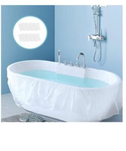 10 PCS Disposable Bathtub Lid Lining, Large Bathtub Padded Plastic Bag For Salon,Home And Hotel Bathtubs 102x47 Inch