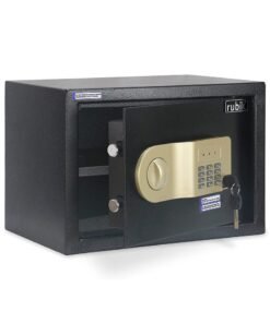 Rubik Safe Box A4 Document Size Locker Security Safety Deposit With Key and Keyless Entry (25x35x25cm) Black
