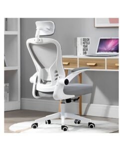 Arabest Office Chair, Task Chair, High Back Chair with Lumbar Support, Breathable Mesh Backrest and Adjustable Headrest Computer Chair, Gaming Chair (Gray) - Image 4
