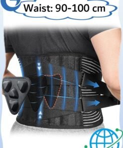 SOUTH MOON Back Brace with 3D Lumbar Pad, Adjustable 6X Back Support Belt for Lower Back Pain Relief,  Men Women Posture Corrector for Scoliosis Herniated Disc Sciatica (Waist: 37.4"-43.3")