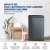 NIKAI 12 Kg Fully Automatic Top Loading Washing Machine With Pump Models, Auto Imbalance Control, Silent Operation, Quick Wash, Stainless Steel Drum, Power Off Memory, Child Lock 38.31 kW 12 kg 38.31 kW NWM1200TQB Dark Grey