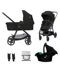 Kinderkraft Newly Multifunctional Travel System, Classic Black