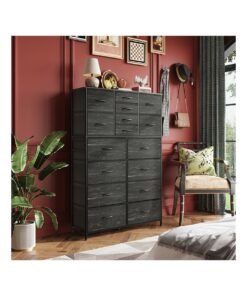 Alternative view of NKX 16-drawer large size Fabric model For inside Home Bed Room Storage Cabinet Black Color 100cm