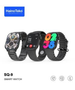 Haino Teko SQ9 Full Screen AMOLED Display Smart Watch With 3 Pair Straps and Wireless Charger For Ladies and Gents
