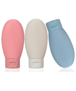 Depend 3 Pcs Travel Bottles Set,60ML Travel Bottles Containers, Small Mini Empty Plastic Squeeze Bottles for Travel Toiletries, Shampoo and Conditioner