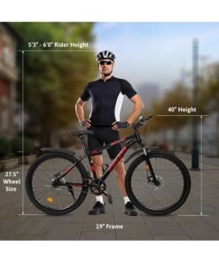 ENDLESS High Carbon Steel Mountain Bike|18 Inch Frame Size | 27.5 Inch Wheel Size | Single Speed | Dual Disc Brakes | Bike For Men & Women | Black Blue Color - Image 5