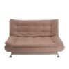 Ripple FURNITURE 3 Seater Casual Velvet Sofa Bed Beige  190X120X40