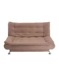 Ripple FURNITURE 3 Seater Casual Velvet Sofa Bed Beige  190X120X40