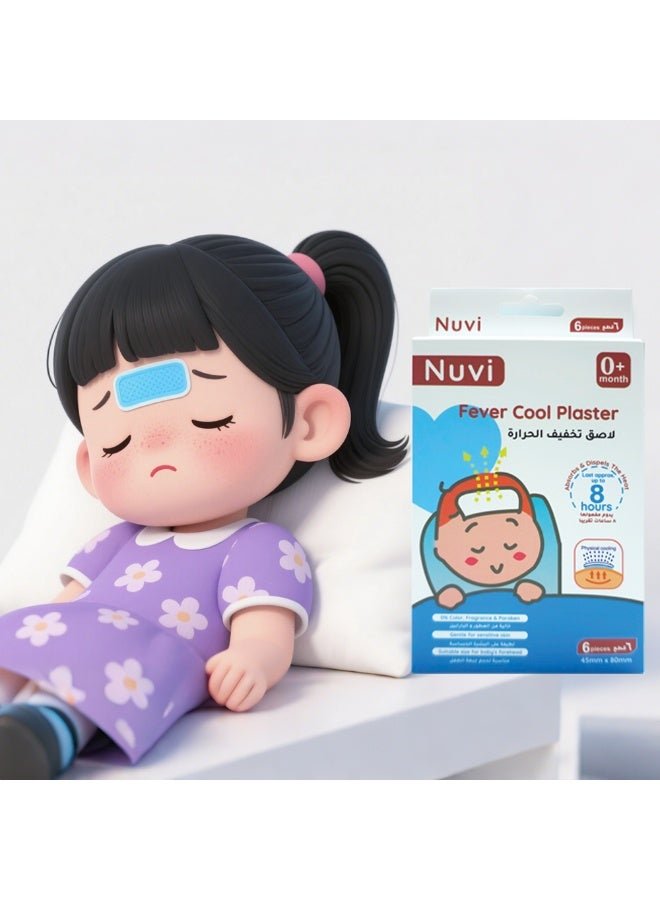 Nuvi Fever Cool Plaster 6 Pieces 0m+,45mm x 80mm for baby