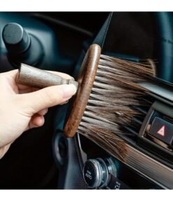 Car Interior Cleaning Brush, Super Soft Car Dust Brush, Car Interior Detailing Brush for Car Dashboard, Air Conditioning Vents, Leather, Computer, No Scratches (Brown, 1 Pack)